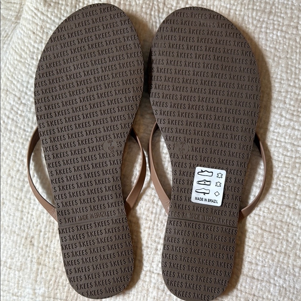 NWOT TKEES Lily Nudes Sandals with dust bag - Picture 5 of 12